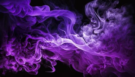 Premium Ai Image Purple Smoke On A Black Background