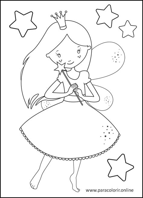 Desenho de Fadas Para Colorir – Para Colorir