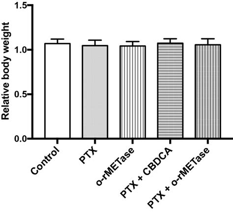 Bar Graphs Show Relative Body Weight On Day 15 For The Untreated