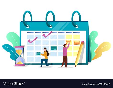 Business people employees planning schedule Vector Image 