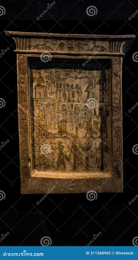 Closeup of an Ancient Egyptian Carvings on an Old Stone Editorial Image ...