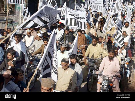 Jamat Ud Dawa Hyderabad Supporters Chant Slogans Hi Res Stock