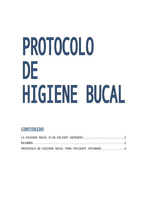 Docx Protocolo De Higiene Bucal Dokumen Tips