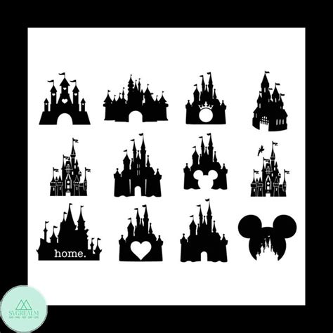 Disney Castle Svg Bundle, Disney Svg, Castle Svg, Disney Bun - Inspire ...