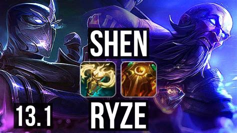 Shen Vs Ryze Top 2 0 9 1400 Games 900k Mastery Kr Master 13