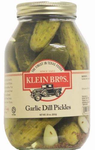 Klein Bros Garlic Dill Pickles 30 Oz Smiths Food And Drug