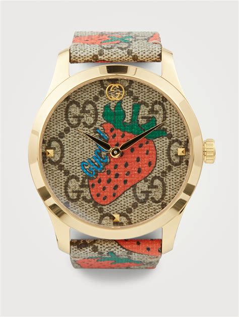 Gucci G Timeless Gg Supreme Canvas Strap Watch Holt Renfrew Canada