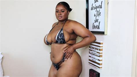 Big Titty Ebony Busting Out Of Micro Bikini S