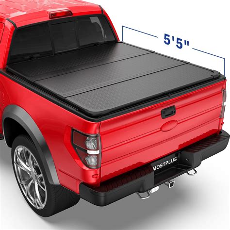 Mostplus Tri Fold Hard Truck Bed Tonneau Cover On Top Compatible For 2009 2014 Ford F150 F 150