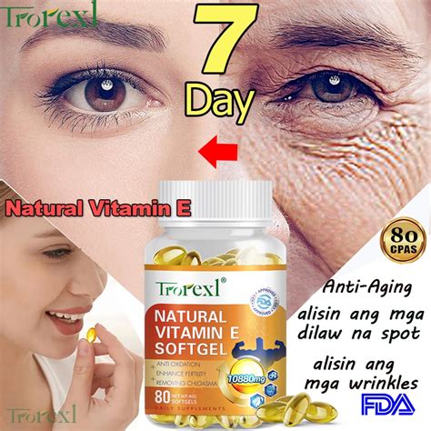 Trorexl Natural Vitamin E Supplement Whitens Skin Anti Aging Eliminates