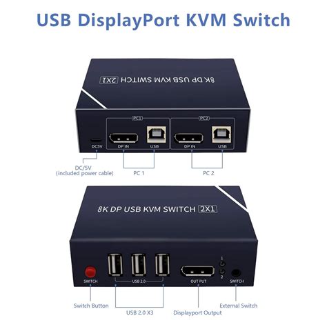 K Dp Usb Kvm Switch Honorstand Technology Co Limited