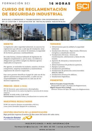 Curso De Reglamentaci N De Seguridad Industrial Sci Control