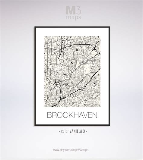 Brookhaven Georgia Brookhaven GA Map Brookhaven Map - Etsy