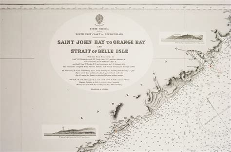 Newfoundland, North America - British Admiralty Chart 282, published