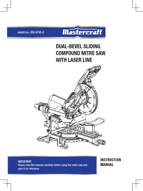 Mastercraft Dual Bevel Mitre Saw User Manual | PDF | Ac Power Plugs And ...