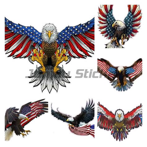 Eagle With American Flag Wings Tattoo