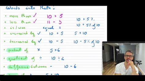 Grade 10 Words Into Math Solving Word Problems Youtube