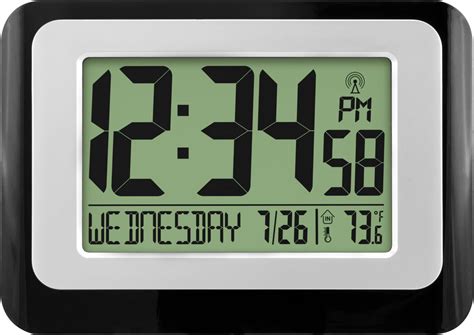 Amazon.com: La Crosse Technology W88631 Digital Atomic Black Wall Clock