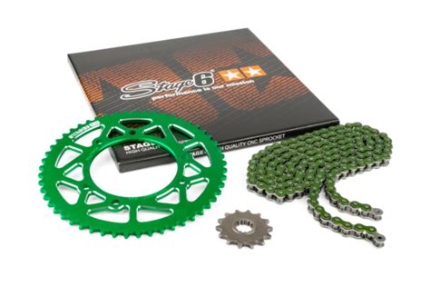 Chain Kit 1453 420 Stage6 Aluminium CNC Green Rieju MRT Stage6