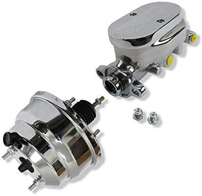 Demotor Performance Chrome Street Rod Dual Power Brake Booster With