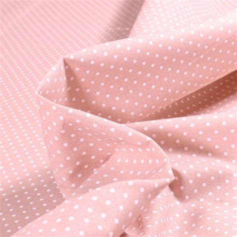 Tissu Coton imprimé Arty Piselli sur fond Rose nude Par 10 cm