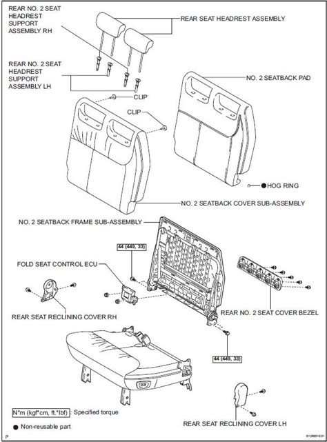 Toyota Sienna Service Manual Rear No 2 Seat Assembly For Power Seat Type Lh Side Seat