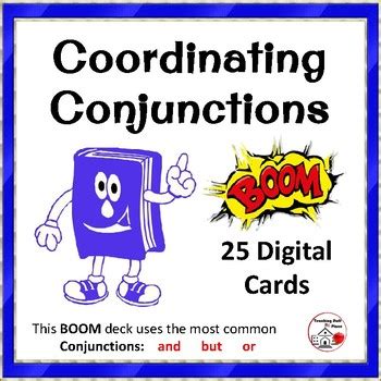 Digital Coordinating Conjunctions Distance Learning Boom Deck Grammar