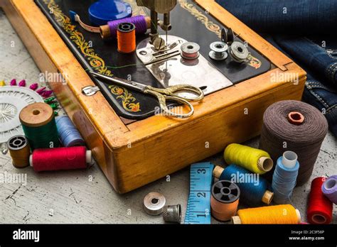 Sewing Concept Sewing Machine Stock Photo Alamy