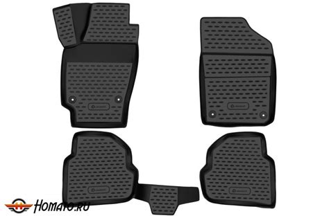 Коврики 3D в салон VW Polo (V Vp) 2009-2020 седан (полиуретан ...