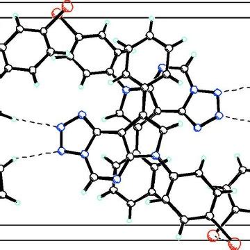 The Molecular Packing For I Viewed Down The C Axis Dashed Lines