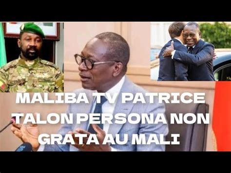 Maliba Tv Tr S Tr S Urgent Pourquoi Patrice Talon Le Serviteur De