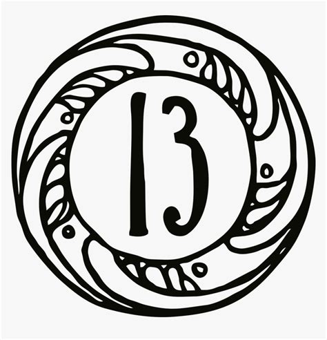 The Number - Number 13 Black And White, HD Png Download , Transparent Png Image - PNGitem