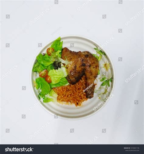 Hot Spicy Chicken Ramen Original Flavour Stock Photo