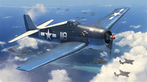 Download Wallpaper Usa Fighter Bomber The Second World War F6f 3