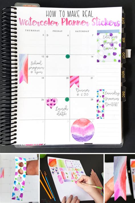 How to Make Watercolor Planner Stickers Using Watercolor Pencils