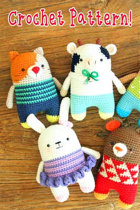 Animals Crochet pattern, Amigurumi Animals, Animals amigurumi pattern, crochet Animals doll ...