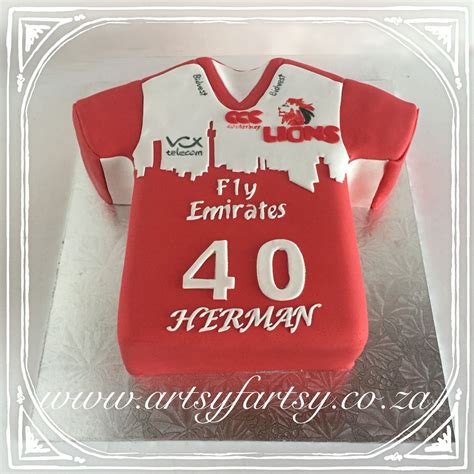 Lions Rugby Jersey Cake Lionsrugbyjerseycake Rugby Birthday Rugby