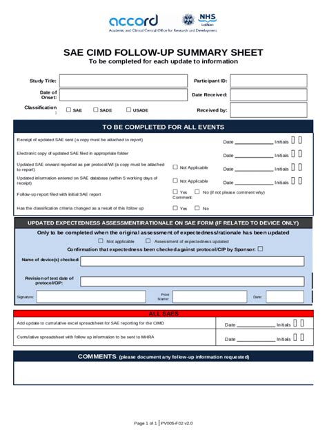 NIDCR Serious Adverse Event SAE Completion Doc Template PdfFiller