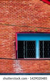 Naked Brick Wall Blue Window Frame Stock Photo Shutterstock