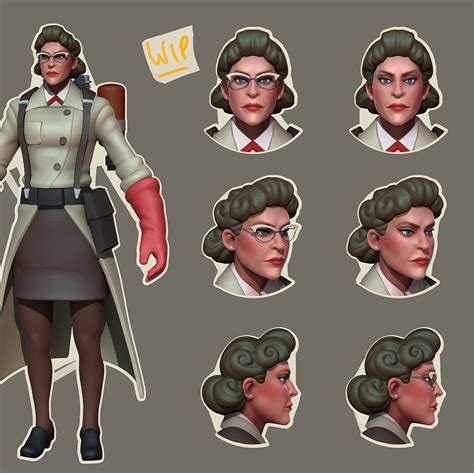 Artstation Team Fortress 2 Female Medic Wip