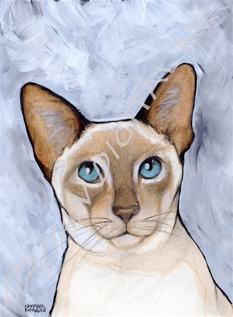 Siamese Cat Siamese Cat Art Siamese Cat Print Cats | Etsy