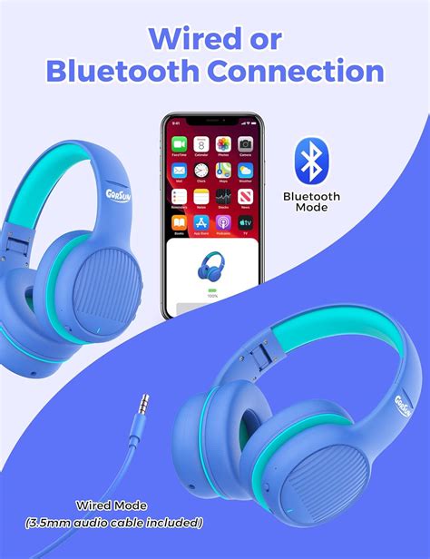 Buy gorsun Premium Bluetooth Kids Headphones with Microphone, Wireless ...