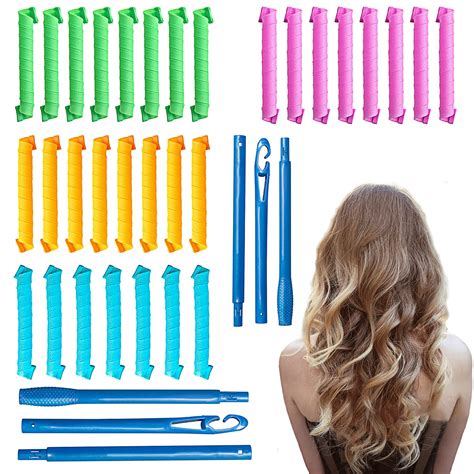 30 Pcs Hair Curlers Spiral Curls Heatless Hair Curlers No Heat Spiral Curlers