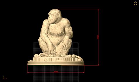 Файл STL статуя обезьяны 🗿・3D модель для печати скачать・Cults