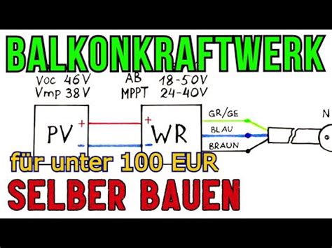 Balkonkraftwerk F R Unter Eur Selber Bauen Solaranlage Mit