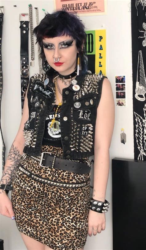 punk animal print  punk outfit women trad punk fashion punk glam