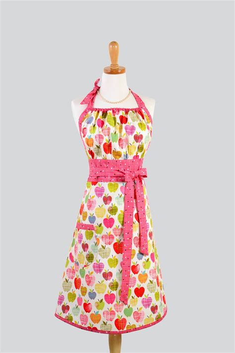 Cute Kitsch Apron Modern Design In Farmdale Sketched Apples