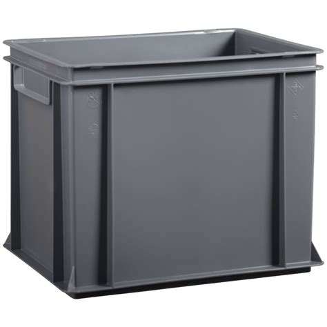 VEGA Transportbox 30l 40x30x32 Cm LxBxH Grau Besteck Geschirr