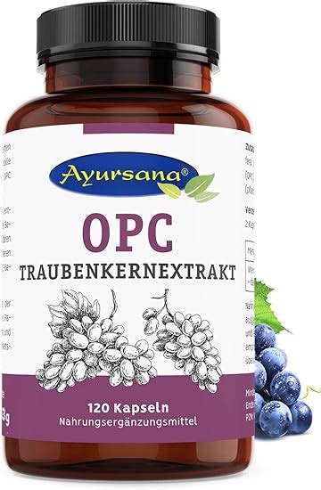 Ayursana Natürliches OPC Traubenkernextrakt aus Frankreich 120