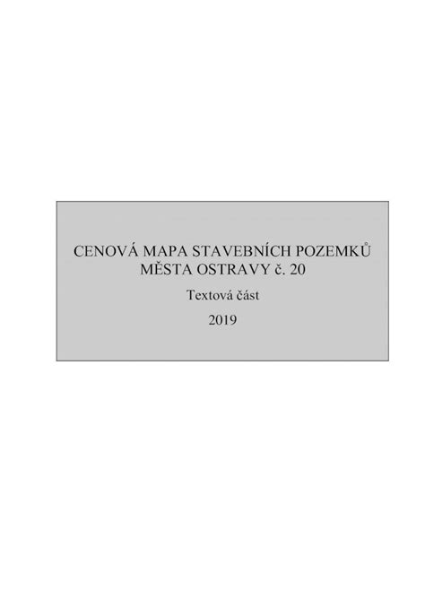 PDF CENOVÁ MAPA STAVEBNÍCH POZEMKŮ MĚSTA OSTRAVY 2019 12 30